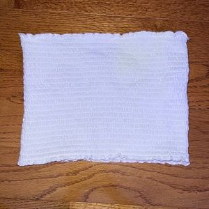 Hollister white ribbed tube top